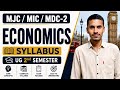 MJC/MIC/MDC-2 Economics syllabus UG 2nd semester Bihar University