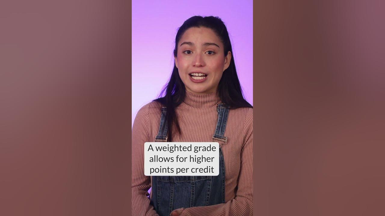 What are weighted and unweighted grades definitions shorts youtube