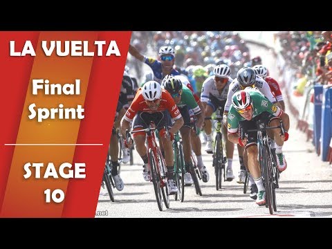 Video: Vuelta a Espana 2018: Elia Viviani überholt Sagan und gewinnt die 10. Etappe