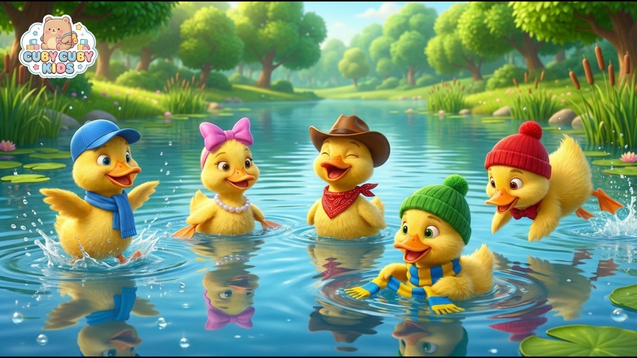 fünf kleine Enten | Cuby-cuby Kinderlieder