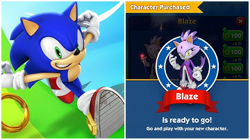 SONIC DASH BLAZE UNLOCKED & MAX UPGRADED GAMEPLAY WALKTHROUGH PART 4 | SKY SANCTUARY ZONE UNLOCKED