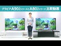 ブラビア　A90JシリーズとA80Jシリーズ　比較動画