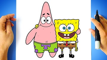 How to DRAW SPONGEBOB and PATRICK STAR step by step - SpongeBob SquarePants