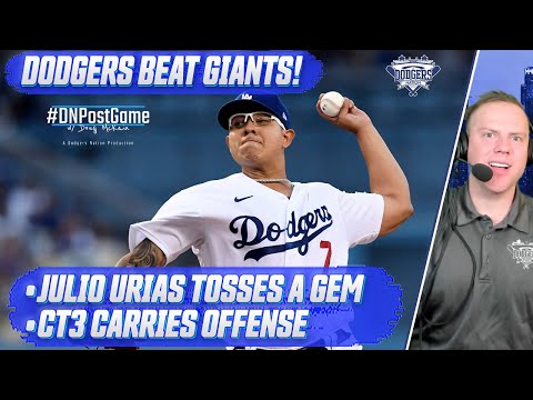 Dodgers Win a Tight One vs. Giants, Julio Urias Pitches a Gem, Chris Taylor  Lifts Offense, LA Wins 
