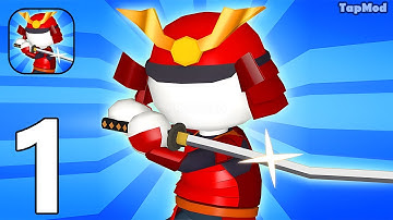 Samurai Slash - Run & Slice - Gameplay Walkthrough Part 1 Stickman Samurai Slash Run (Android,iOS)