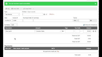 Adding a Sale Invoice