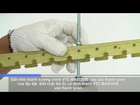 Video Đóng trần thạch cao phẳng Vĩnh Tường Gyproc với U... - youtube