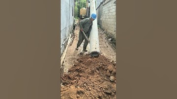 The process of installing electric poles #shorts