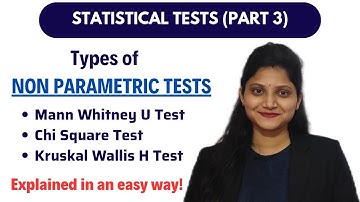 TYPES OF NON-PARAMETRIC TESTS || Chi Square Test | Tests of Statistical Significance #ugcnet #PhD
