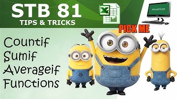 4 Ways to use Countif, Sumif, Averageif Functions, Microsoft Excel help video