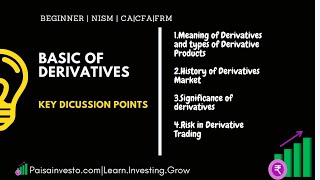NISM Series 8 - Chapter 1:Basic Of Derivatives | NISM Certificate Equity Derivative Exam- in Hindi