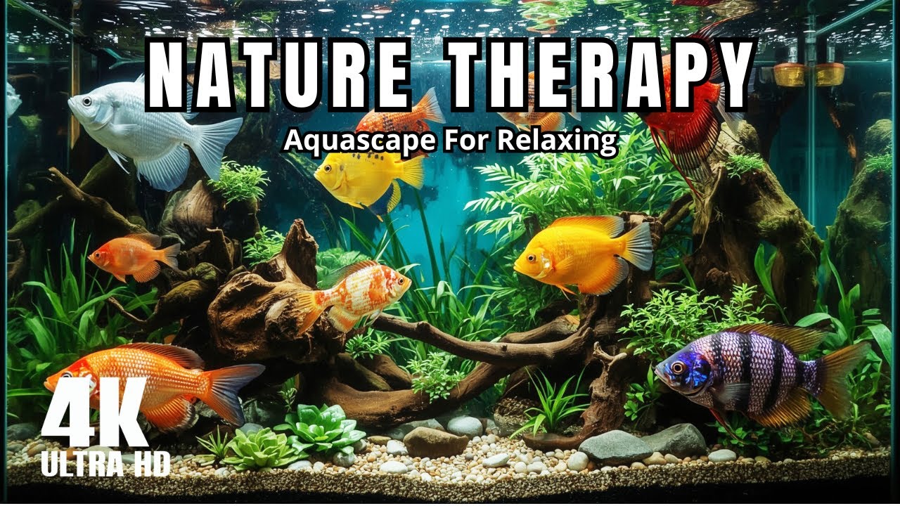 AQUASCAPE PEACEFUL FISH TANK AMBIENCE TO QUIET YOUR MIND