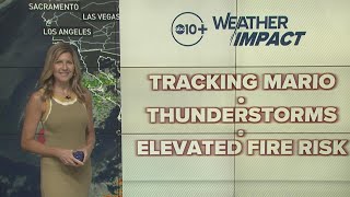 Tracking Mario in California: Remnants of tropical system Mario brings storm chances