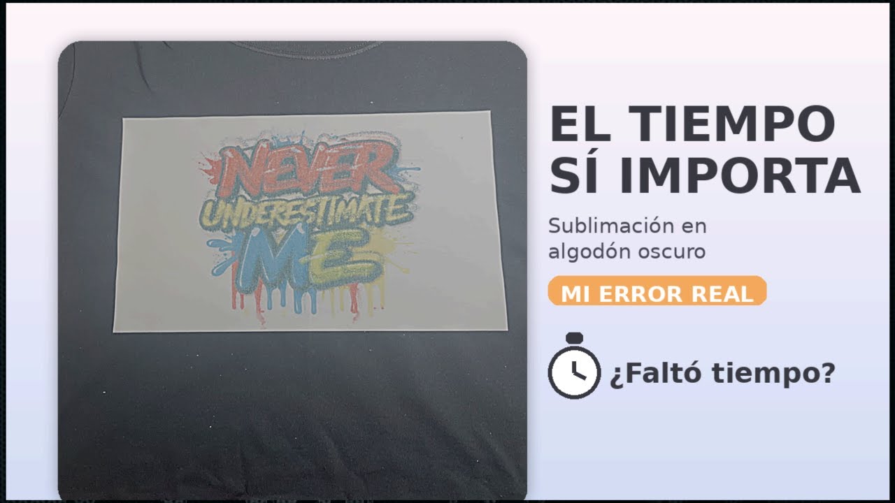 Camiseta negra descolorida: tiempo y temperatura en Sublimation HTV (DarkFabric)