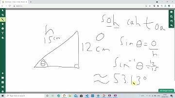 How to find out theta in a right angled triangle when given other sides