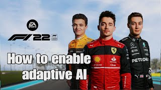 F1 22 PS5 | How to enable adaptive AI