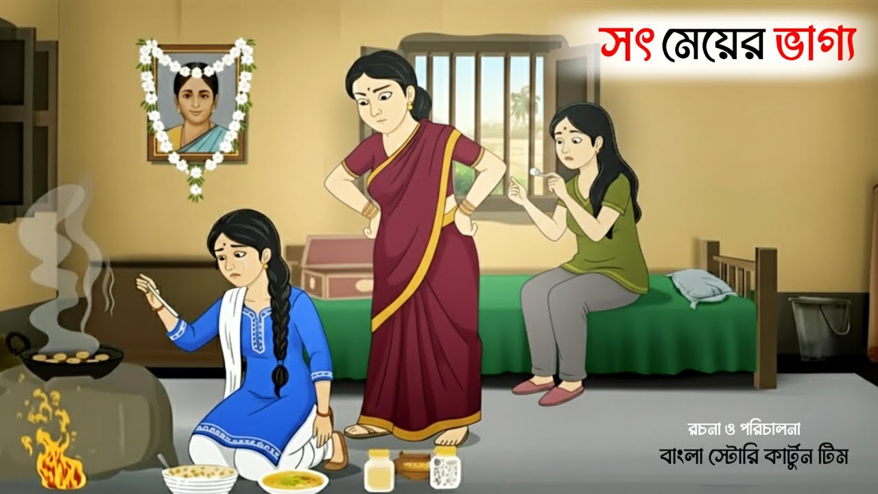 সৎ মেয়ের ভাগ্য | সৎ মেয়ের ভাগ্যে কি হলো?😢| sad Story |Moral Story | Rupkothar Golpo | FairyTales