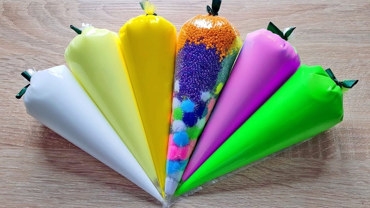 Making Slime Piping Bags Satisfying Crunchy Slime 39 YouTube