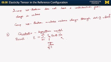 08.08. The elasticity tensor in the reference configuration