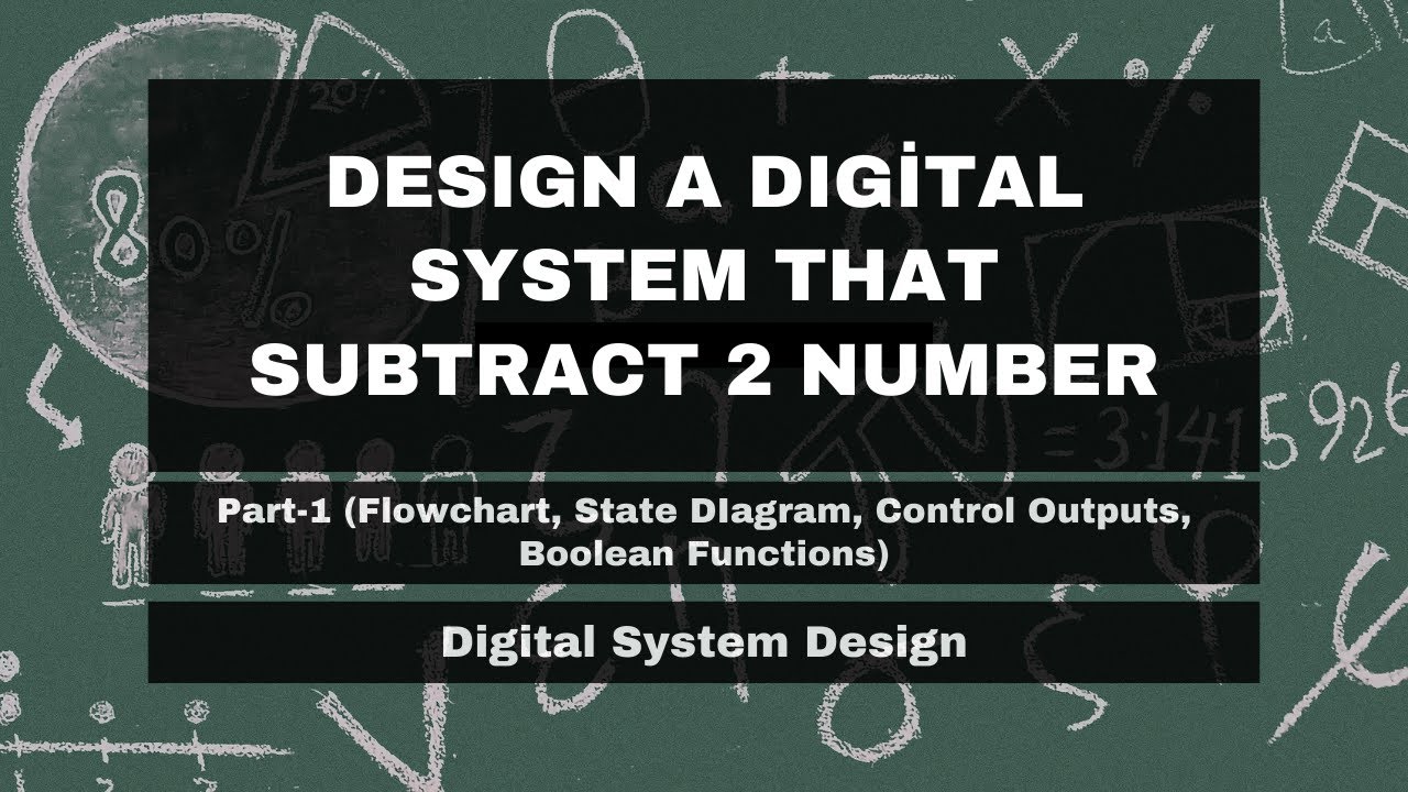 A Digital System - Subtract 2 numbers (Flowchart, State DIagram ...