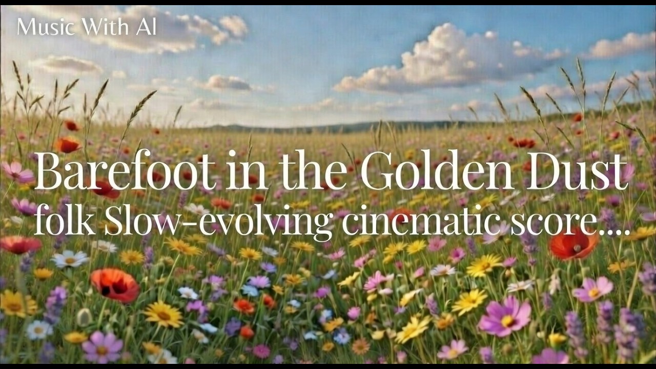 Barefoot in the Golden Dust / Slow-evolving cinematic score music / Powered by Al