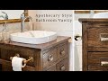 Custom apothecary style bathroom vanity build