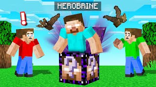 Opening HEROBRINE UNLUCKY BLOCKS! (Minecraft)