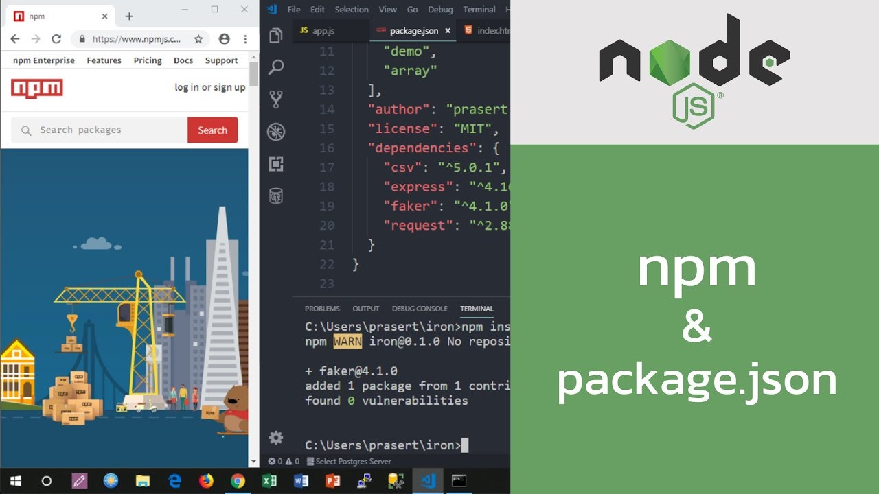 package คือโปรแกรมอะไร  New Update  การใช้ npm (Node Package Manager) และ package.json