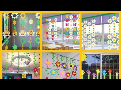 30 IDEAS PARA DECORAR LAS VENTANAS EN PRIMAVERA/ DECORACION ESCOLAR PARA PRIMAVERA Manualidades de primavera para decorar el aula: ideas creativas