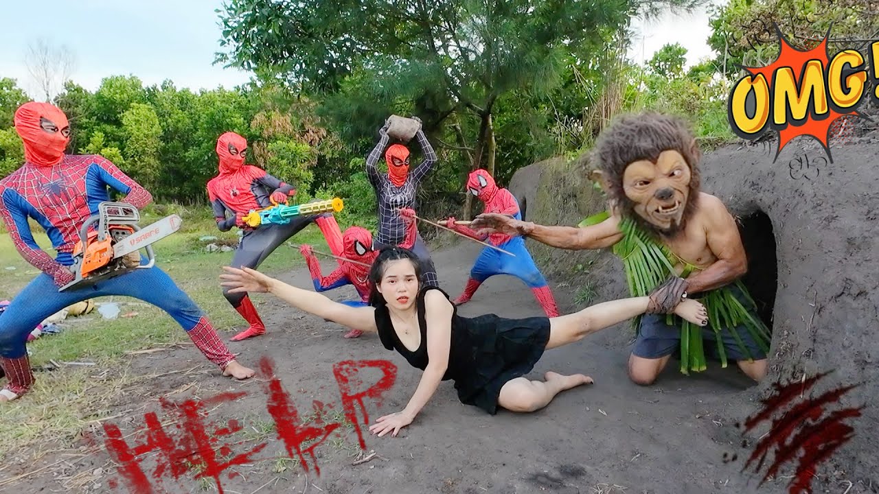 Отряд Человека-паука использует тяжелое оружие и ракеты, чтобы противостоять человеку-обезьяне