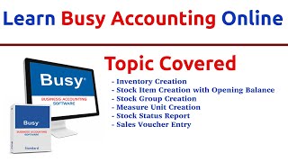 learn inventory creation in busy, inventory creation tutorial in busy