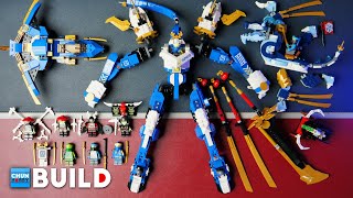 LEGO Speed Build! Ninjago Jay's Titan Mech + Lightning Jet + Nya's Water Dragon | Ninjago 2023