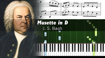 Bach - Musette in D - Piano Tutorial with Sheet Music