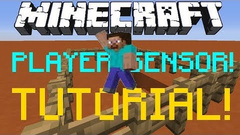 Minecraft | How To Make A Player Sensor 1.10