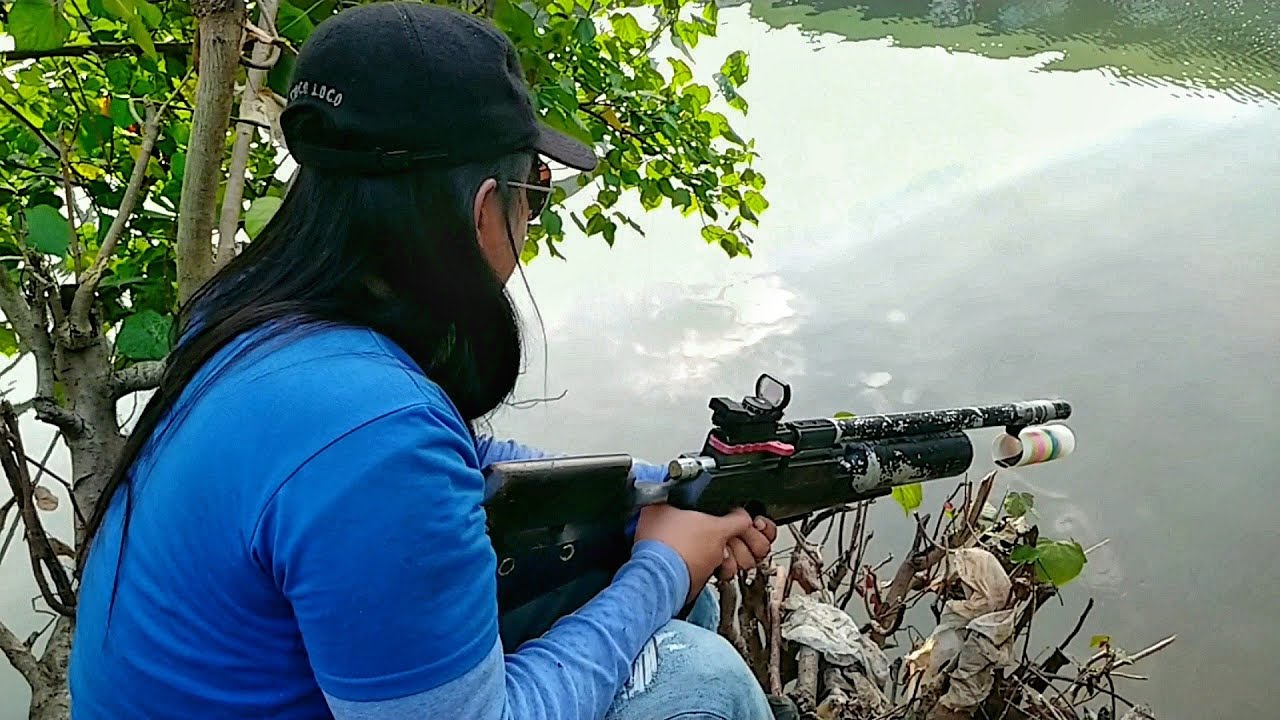 Nembak ikan menggunakan paser ikan, airgun fish hunting YouTube