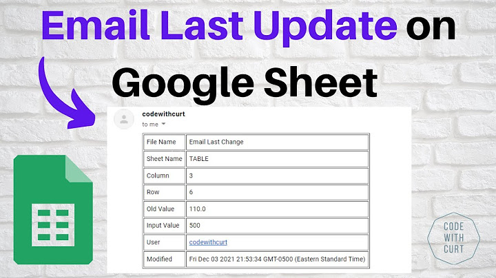 Tạo google sheets nhắc việc qua mail