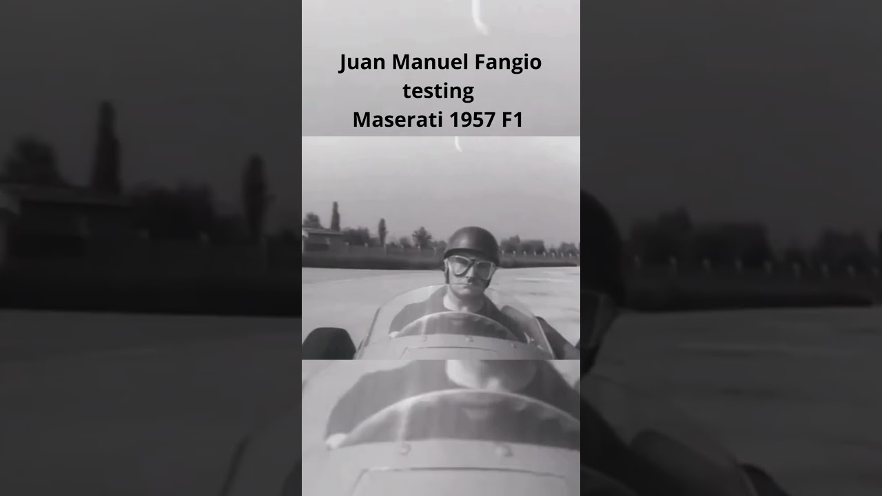 Juan Manuel Fangio, pushing the limits in the iconic Maserati 1957 F1 