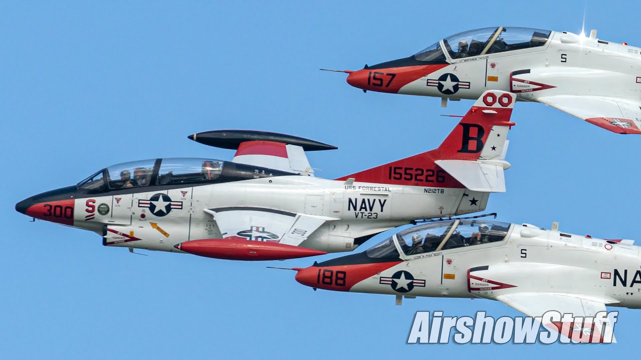 T-2 Buckeye / T-45 Goshawk Legacy Flight - EAA AIrVenture Oshkosh 2019
