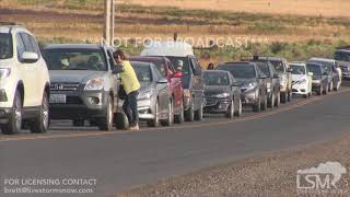 08/20/2017 Madras, Oregon Solar Eclipse Standstill Abandoning Cars