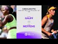 Elise Mertens vs. Coco Gauff  | 2024 Indian Wells Round of 16 | WTA Match Highlights