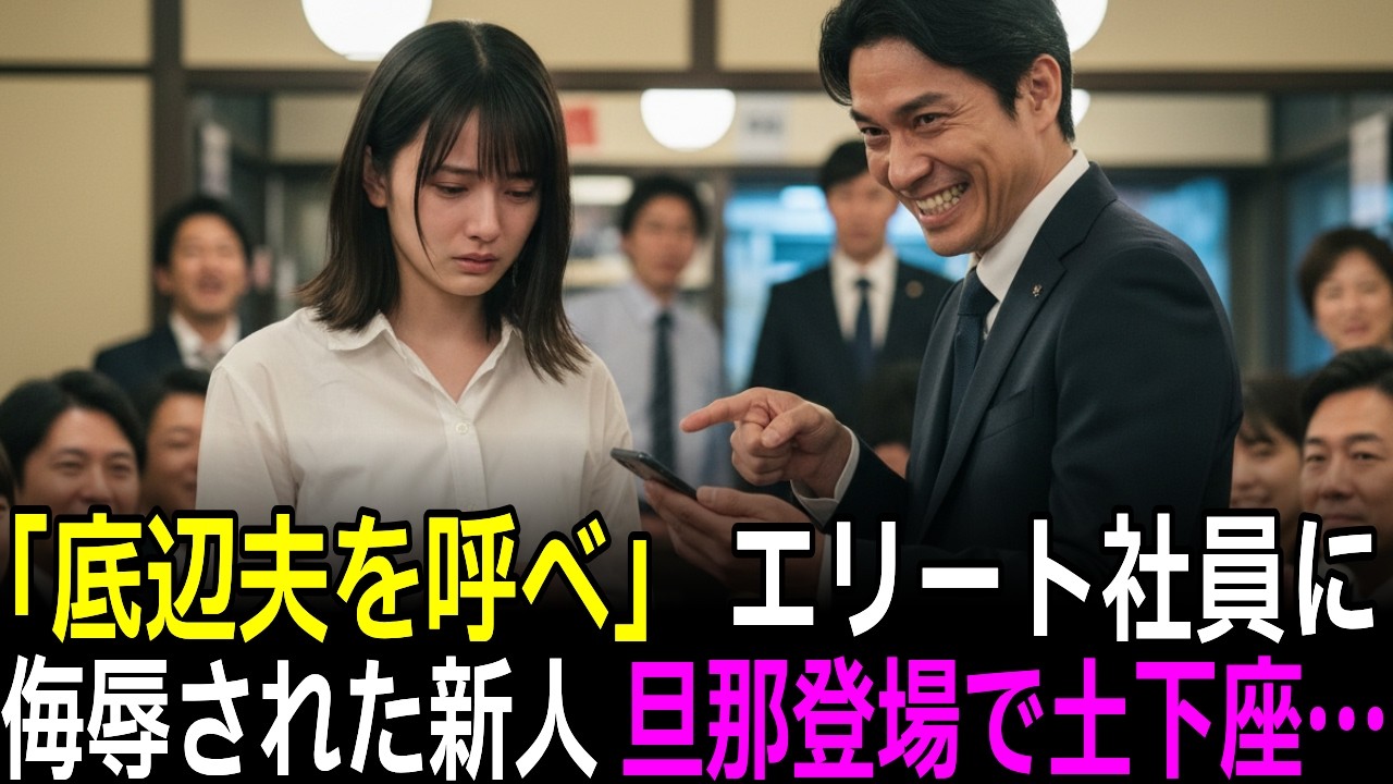 歓迎会で「底辺旦那呼べよ」とエリート社員達に侮辱された新人。実は夫が社長だった。