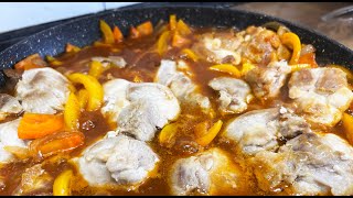 Take the chicken and cook it like this in a frying pan! Very tasty and juicy chicken