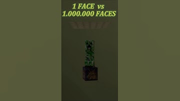 minecraft cloth simulation vs creeper. 1 face vs1 000 000 faces