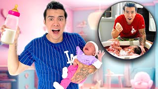 24 HORAS SIENDO PAPÁ SOLTERO DE NASYA *Fue muy difícil* 🧑🏻‍🍼🤯 | Karla Bustillos