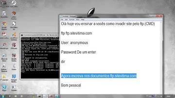 Como invadir site via ftp pelo CMD [HD]
