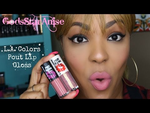 Видео: L.A. Colors Pout Super Shine Lip Gloss Pouty Review