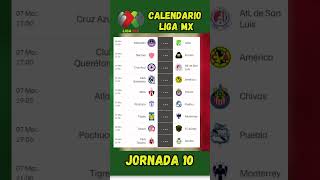 HORARIOS Y FECHAS DE LA JORNADA 10 LIGA MX  CLAUSURA 2026