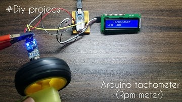 How to make Tachometer(RPM Meter) using arduino | ir tachometer | i2c lcd|