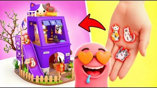 картинка: Вау! Сделай Мини-Домик для Кошки! 🏠🐱 Легкое DIY-Творчество! ✨