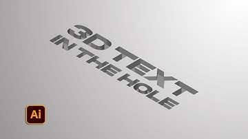 3D Deep Text Hole Effect | Adobe Illustrator #tutorial